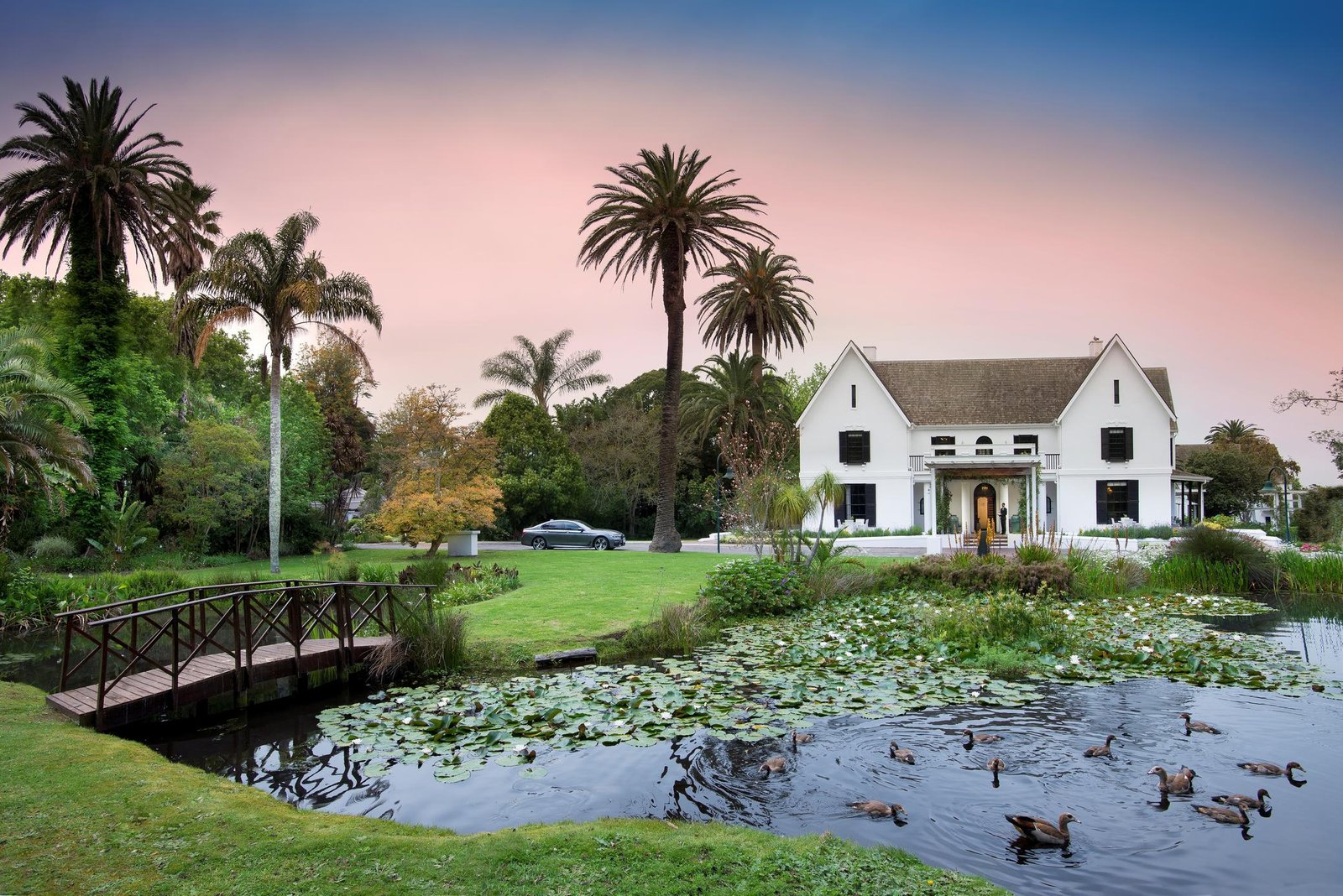 The Manor House at Fancourt Aussenansicht mit kleinem See