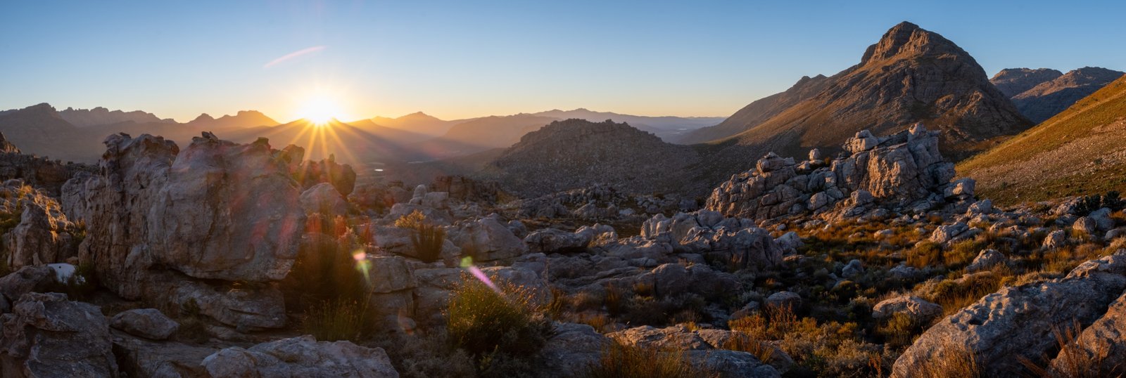 Cederberge in Südafrika bei Sonnenuntergang