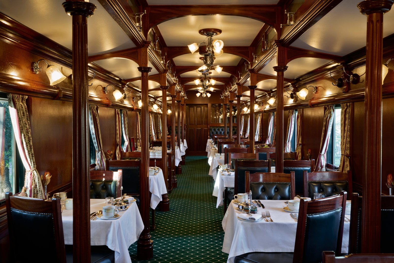 Rovos Rail Cars Dining Room