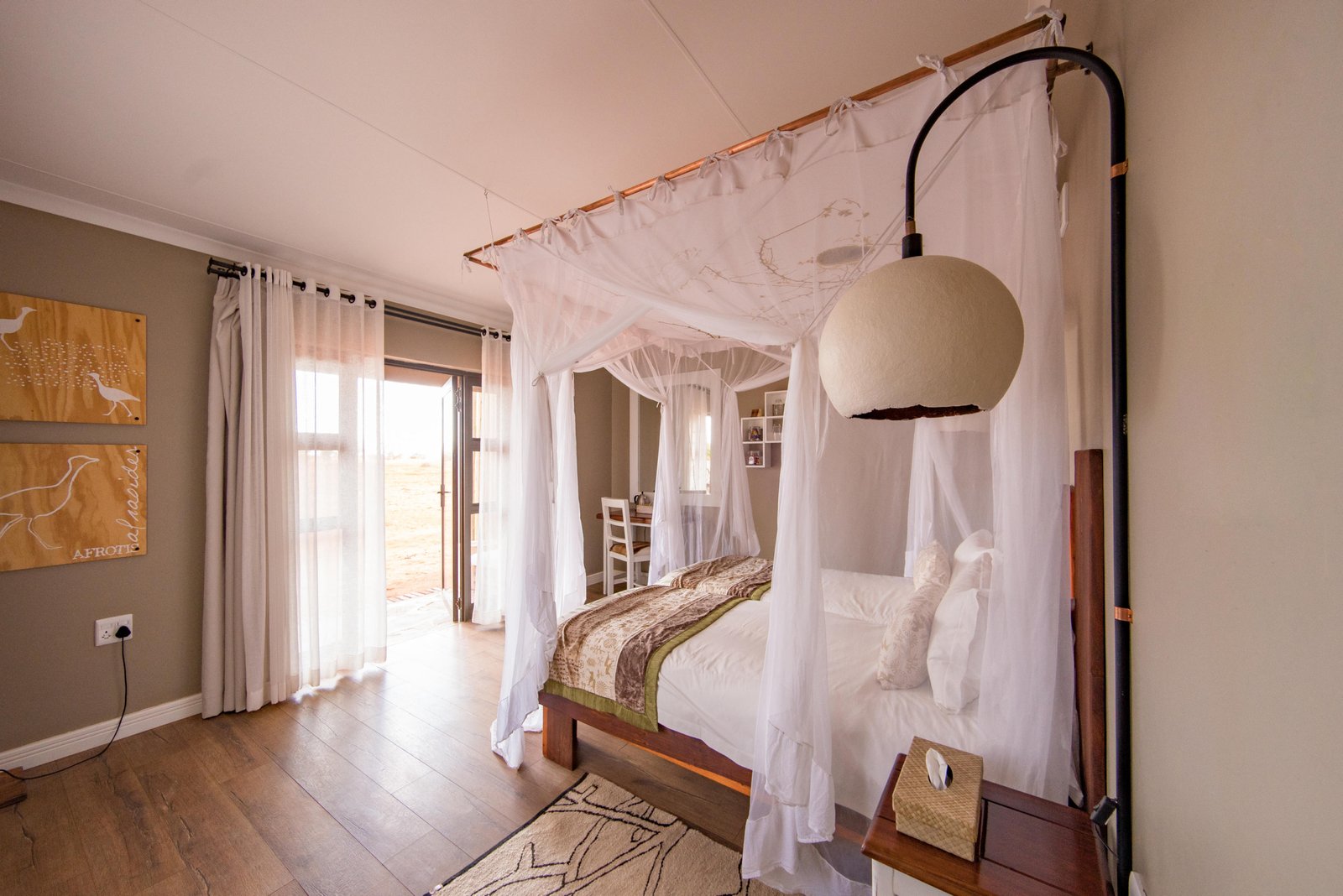 Schlafzimmer mit Blick in die Natur