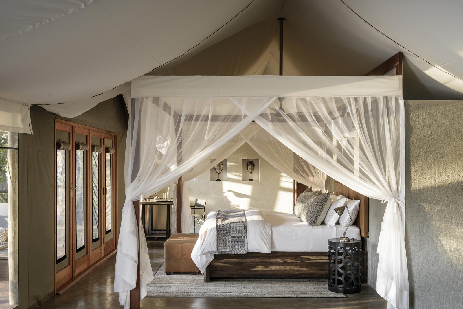 Sungani Lodge South Luangwa Nationalpark Zelt Suiten mit Moskitonetz